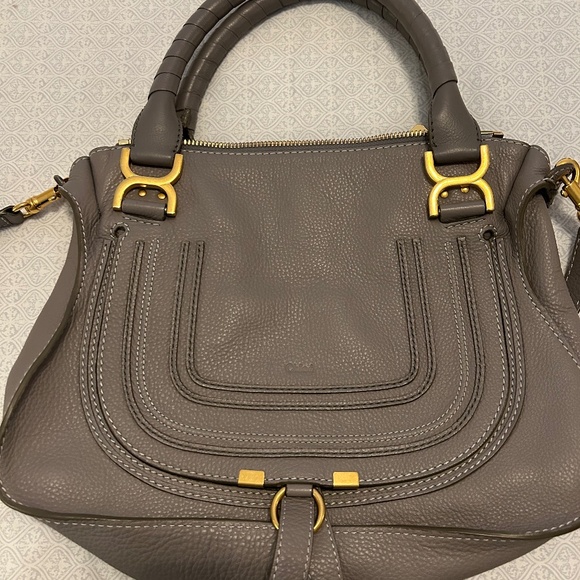 Chloe Medium Marcie Satchel Gray - Picture 1 of 9
